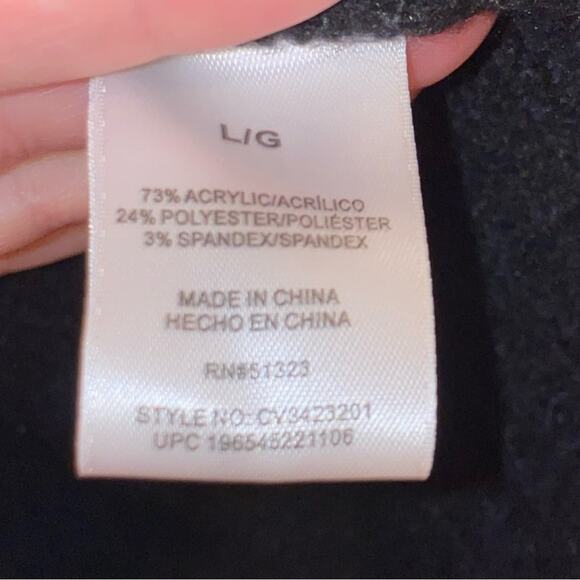 NWT Vince Camuto Black Sweater Vest Large Ribbed Knit V-Neck Sleeveless - Picture 5 of 7